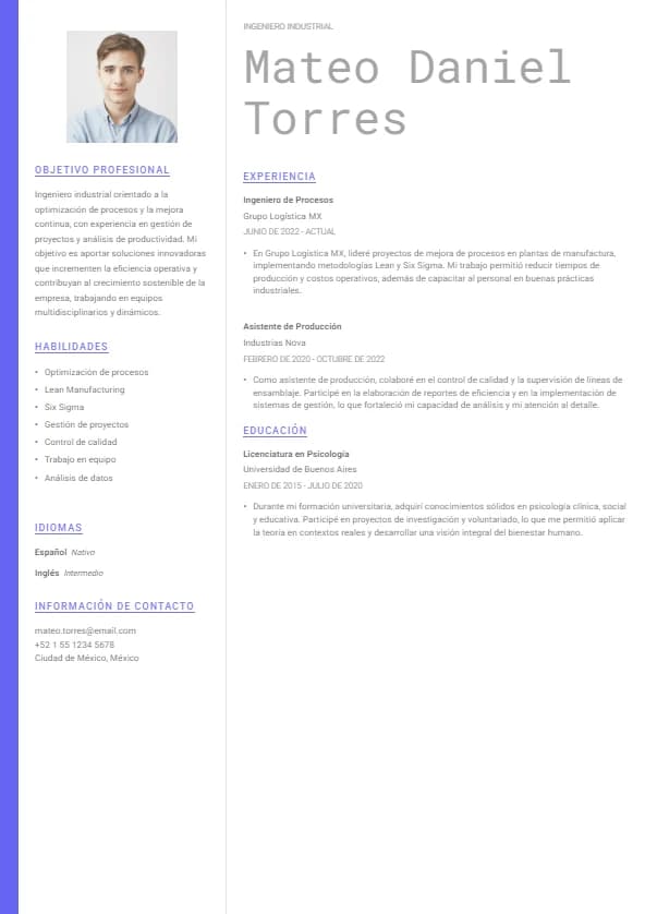 Plantilla de currículum Innovador Audaz - Innovador