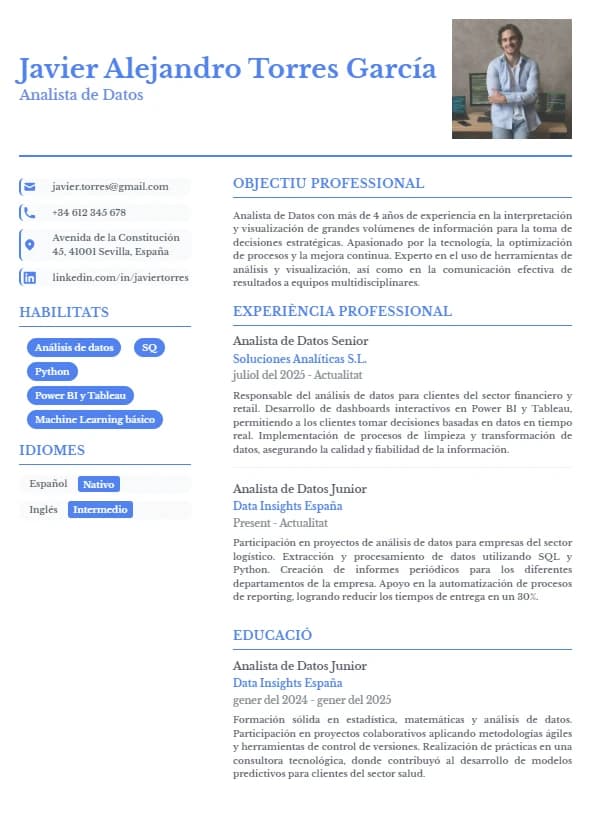 Plantilla de currículum Línea Profesional - Clásico